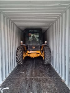 3 Forklifts into 40ft container part 2
