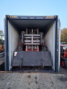 3 Forklifts into 40ft container part 3