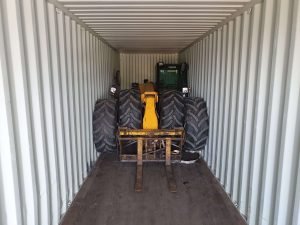 JCB Telescopic forklift loaded in container